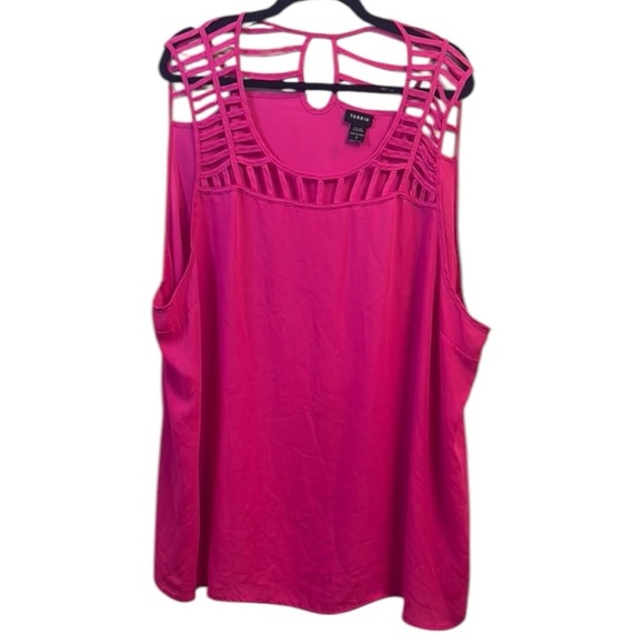 Torrid Pink Boxy Cut Out Tank Top Size 5 - Picture 1 of 4